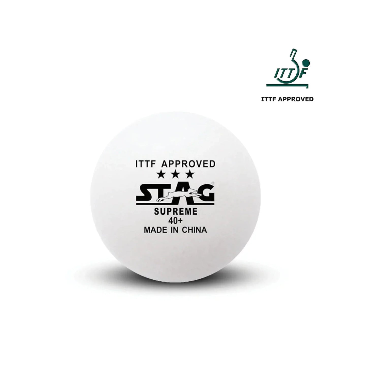 Stag supreme 40+ 3 star table tennis balls, pack of 3
